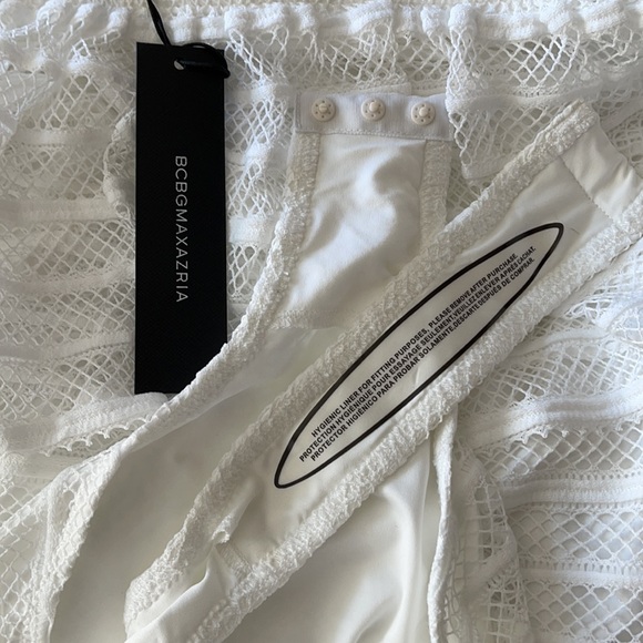 BcbgMaxazria Laced Ruffle Bodysuit NWT - Picture 7 of 9